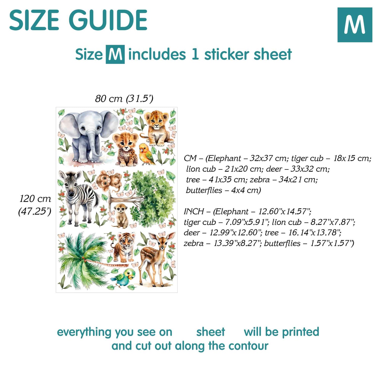 Savanna animals Wall Decals 4.0
