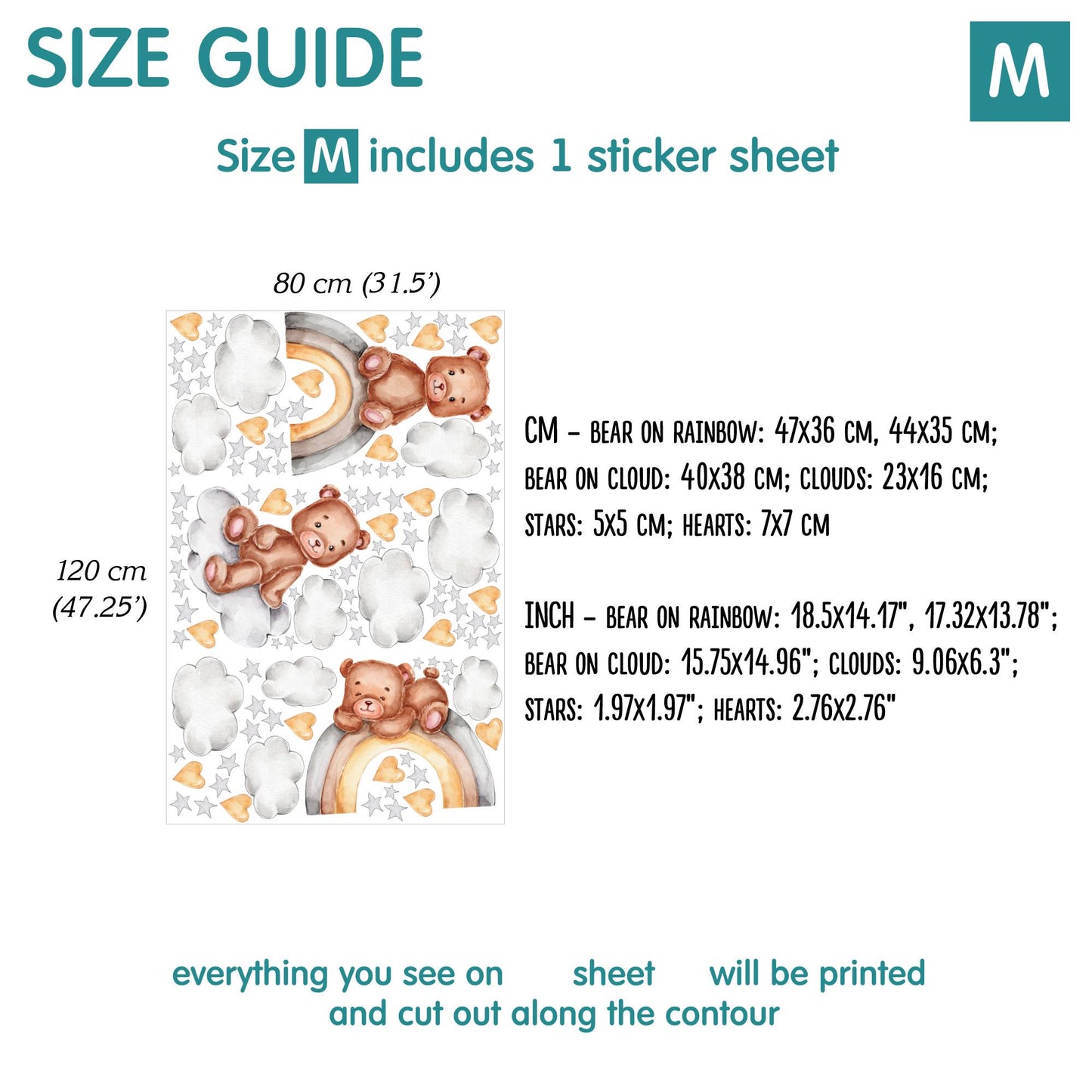 Bears Wall Decals 7.0