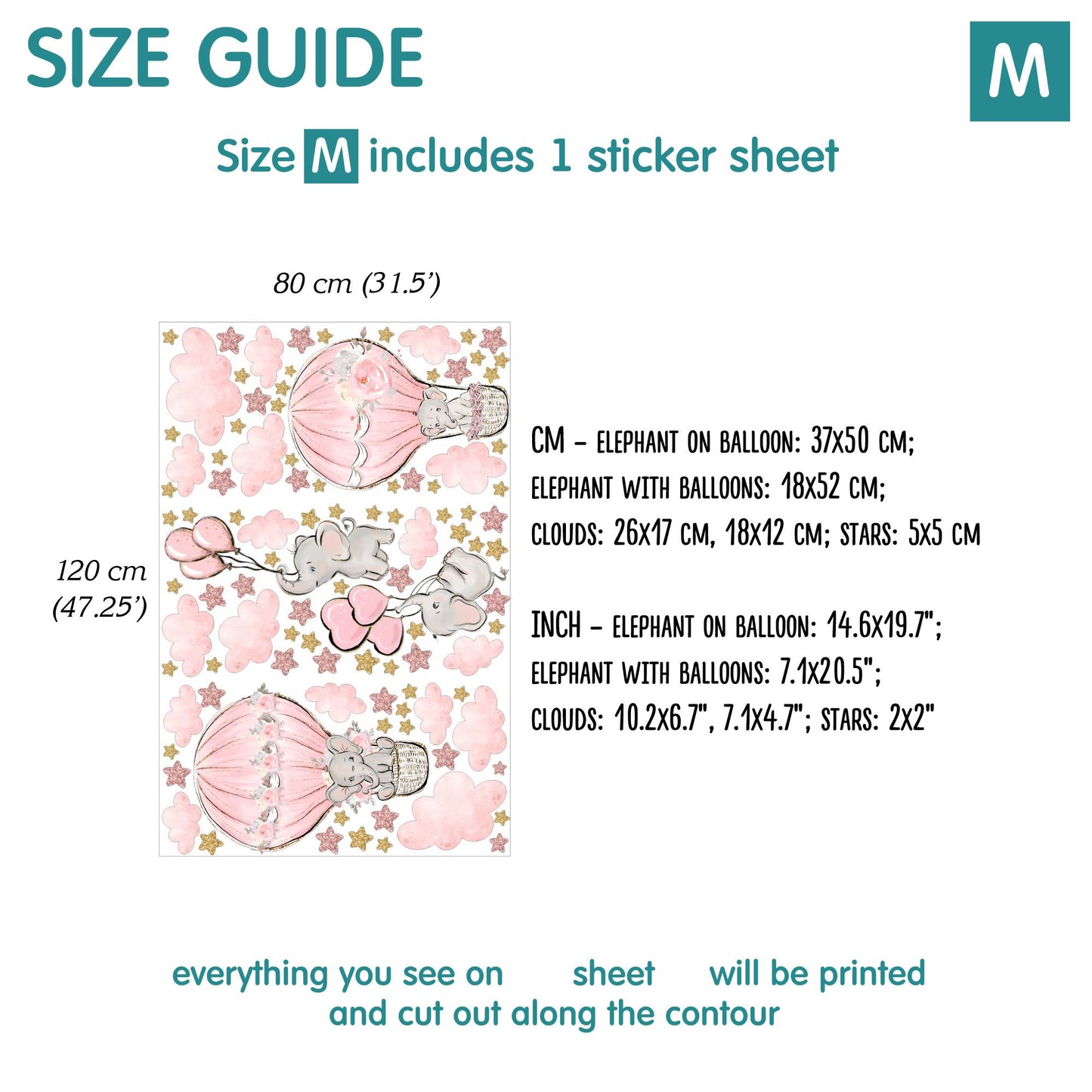 Elephants Wall decals