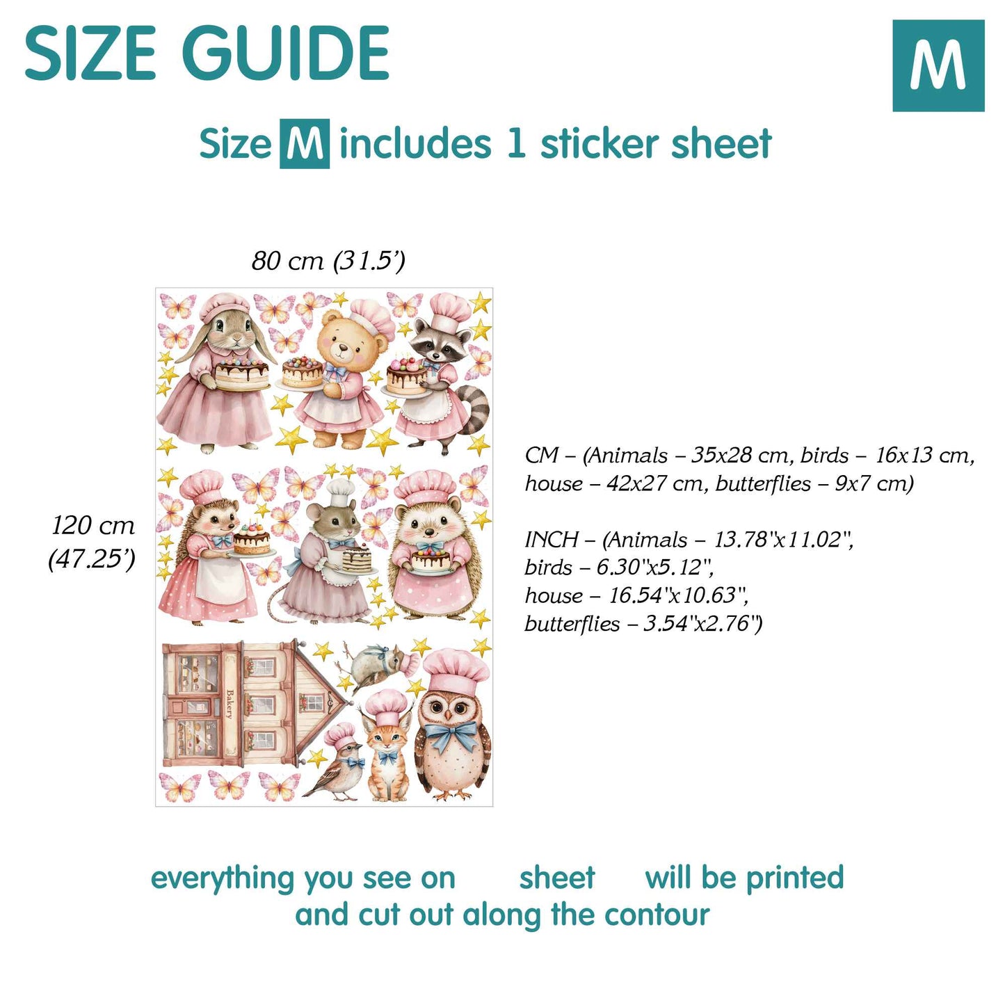 Bakery Animal Wall Decals