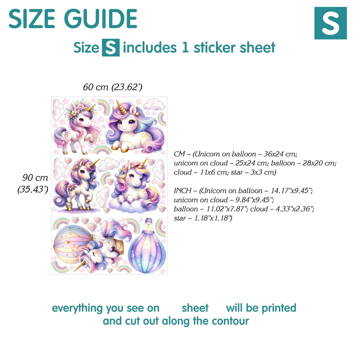 Unicorns Wall Decals 10.0