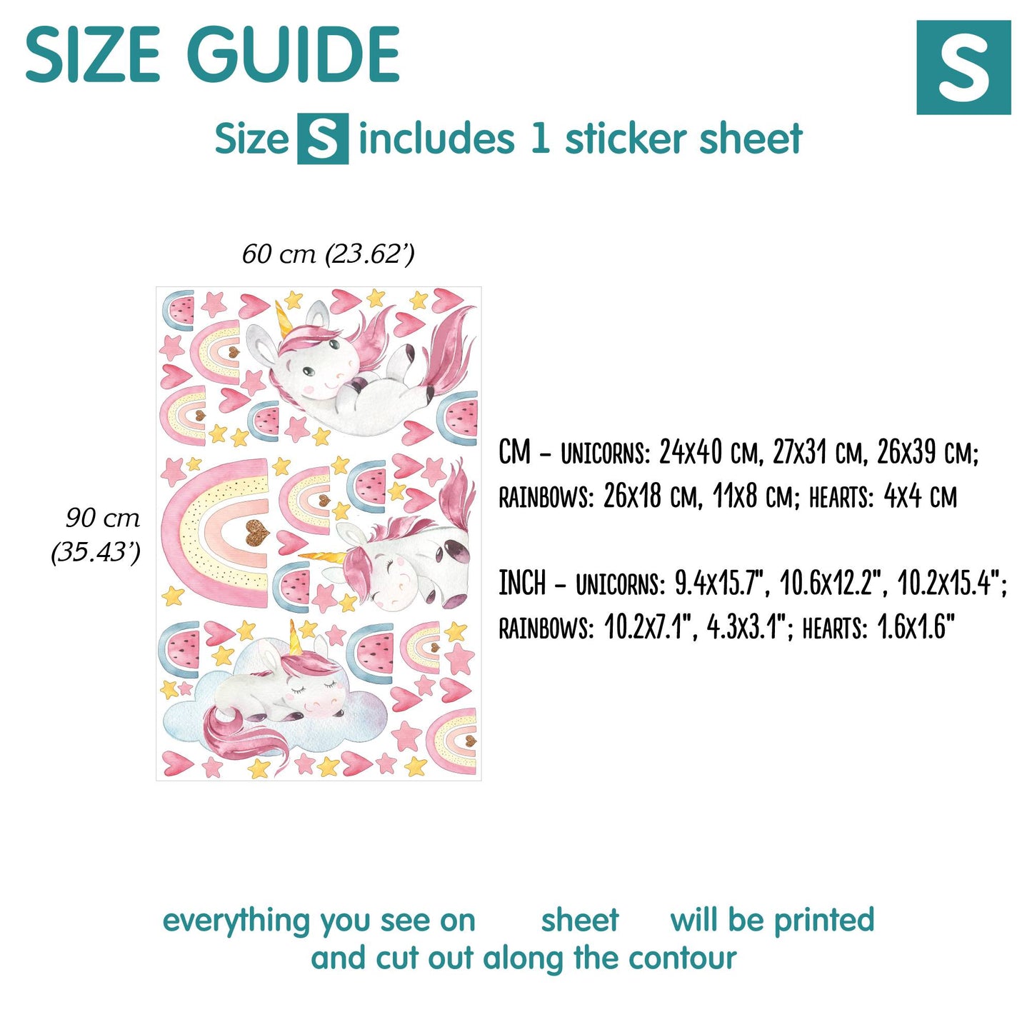 Unicorns Wall Decals 2.0