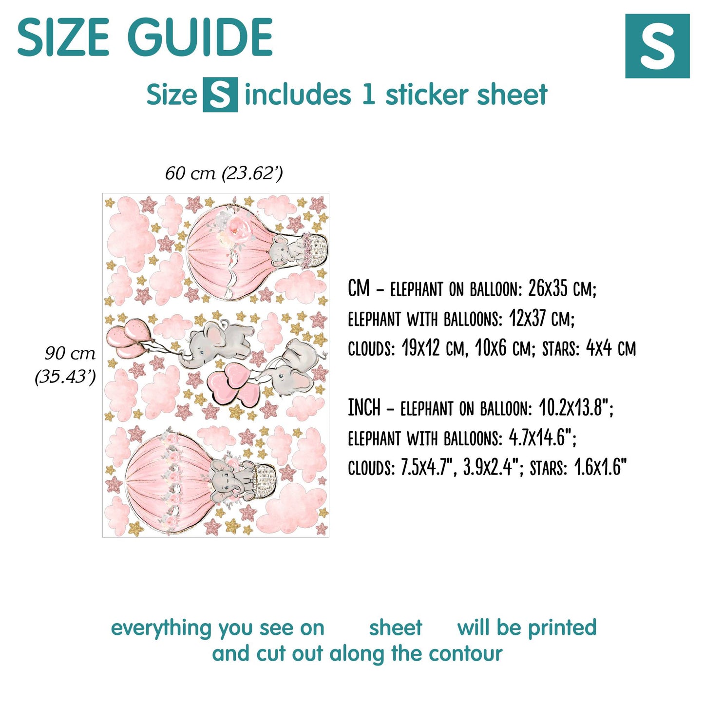 Elephants Wall decals