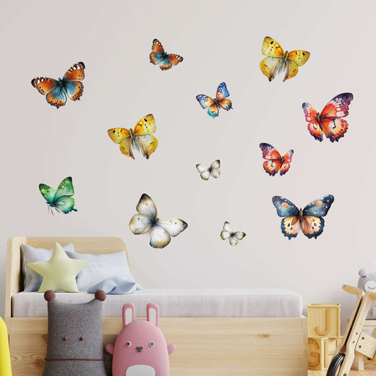 Colorful Butterfly Wall Decals