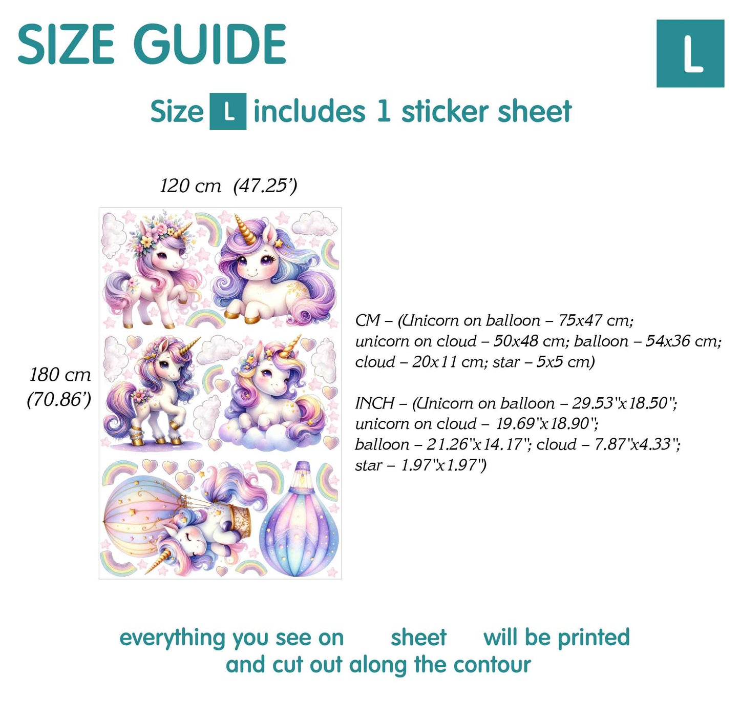 Unicorns Wall Decals 10.0