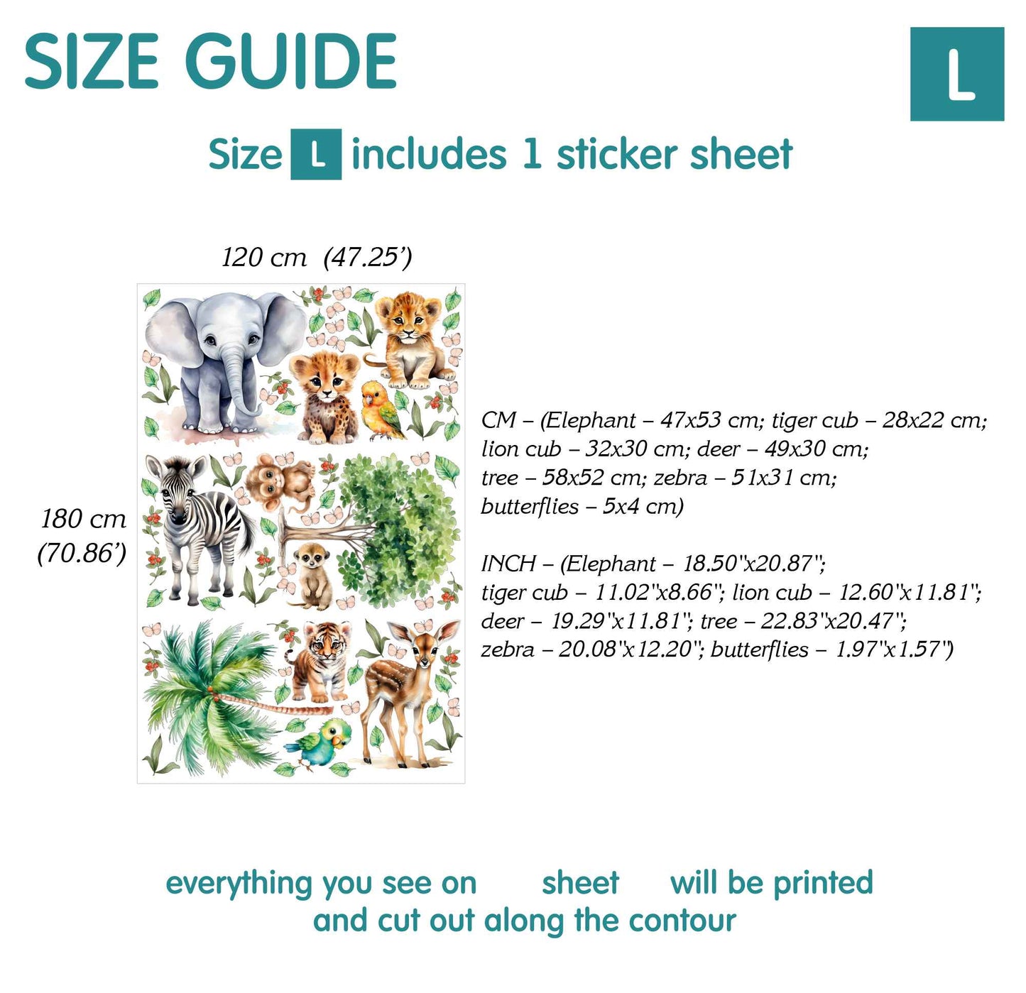 Savanna animals Wall Decals 4.0