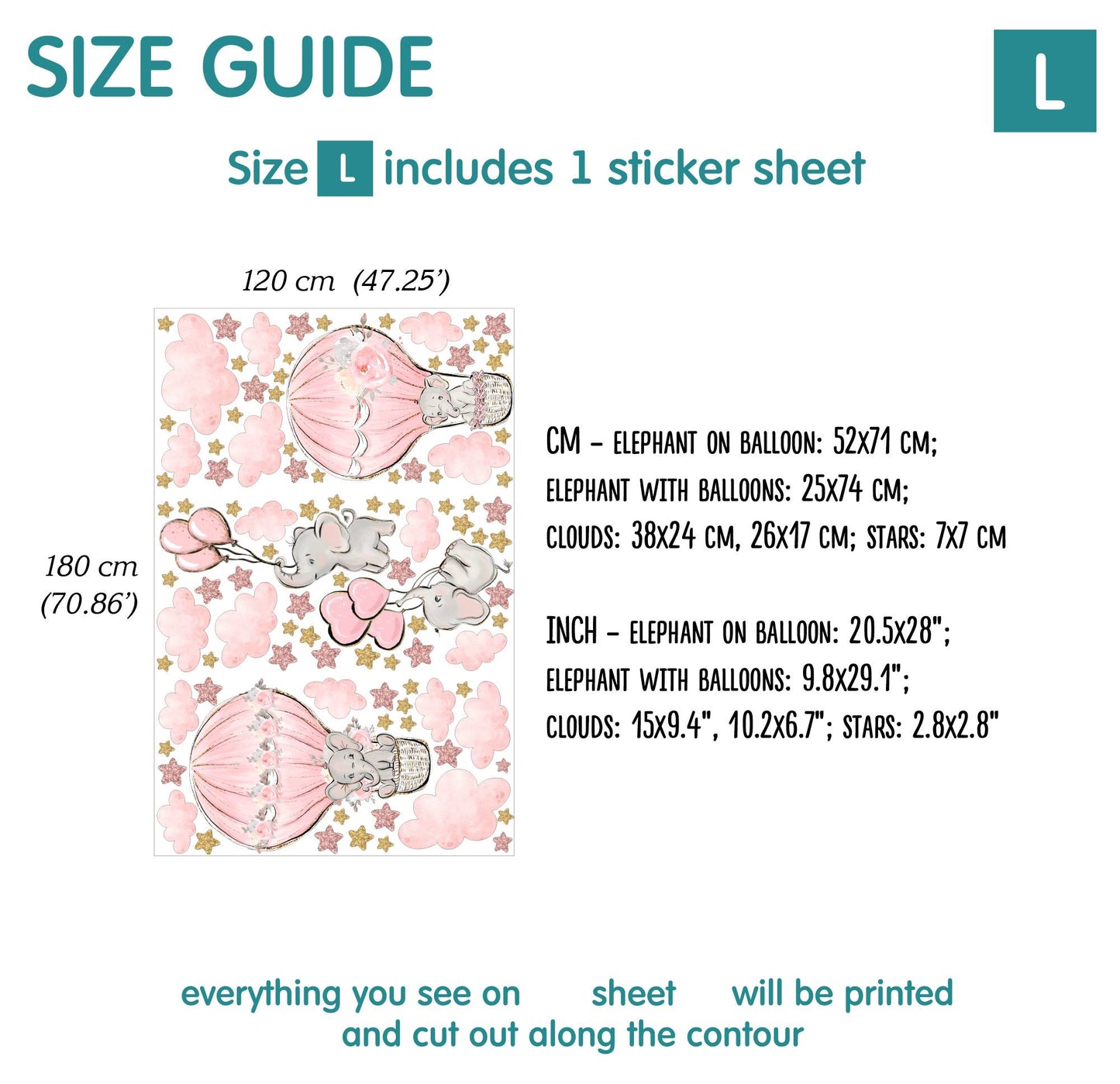 Elephants Wall decals