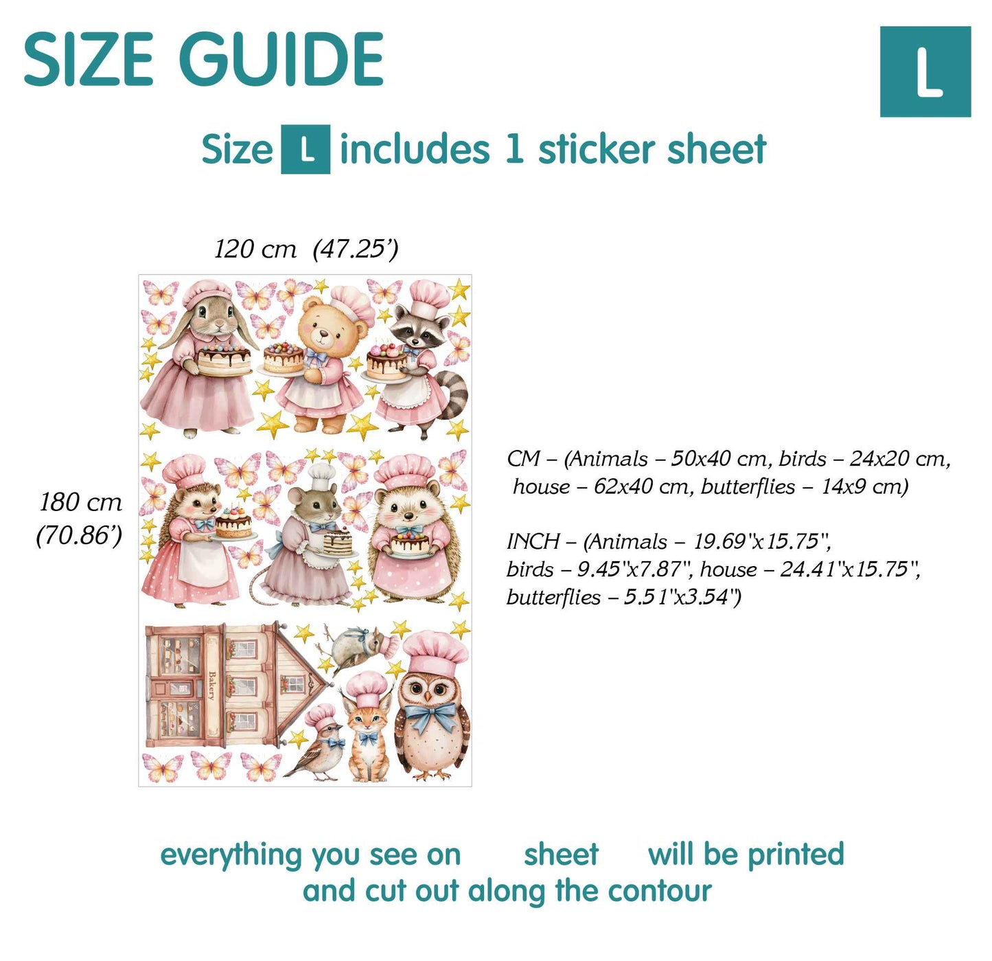 Bakery Animal Wall Decals