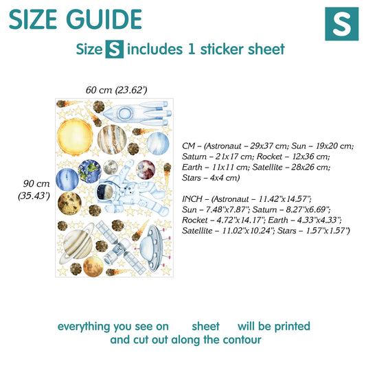 Space Wall Decals 12.0