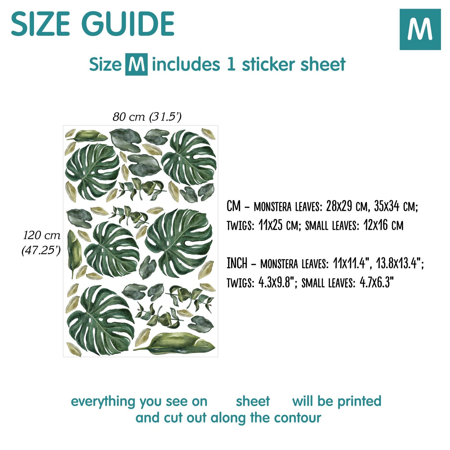 Tropical leaves Wall decals