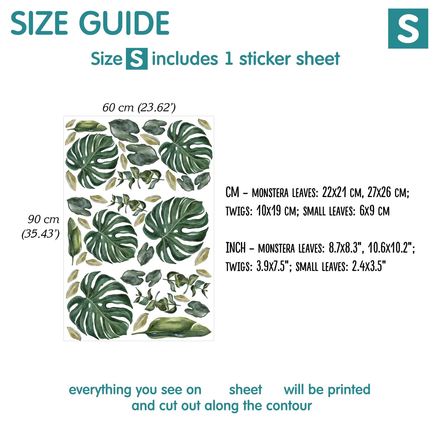 Tropical leaves Wall decals