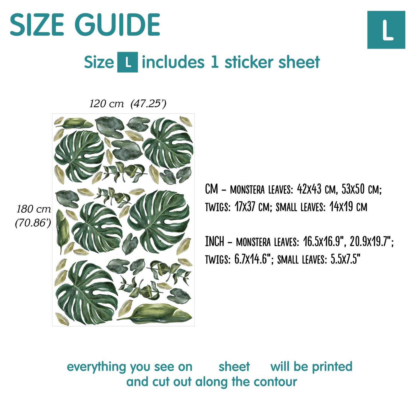 Tropical leaves Wall decals