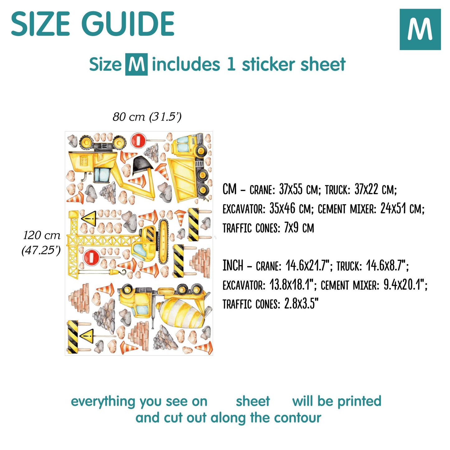 Construction Wall decals
