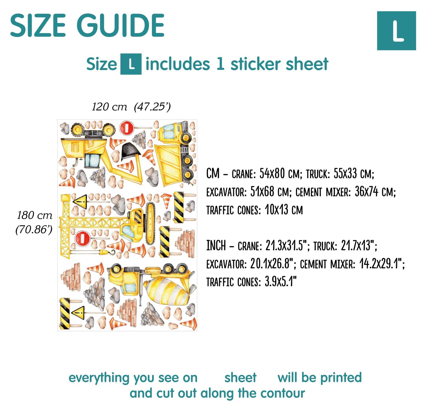 Construction Wall decals