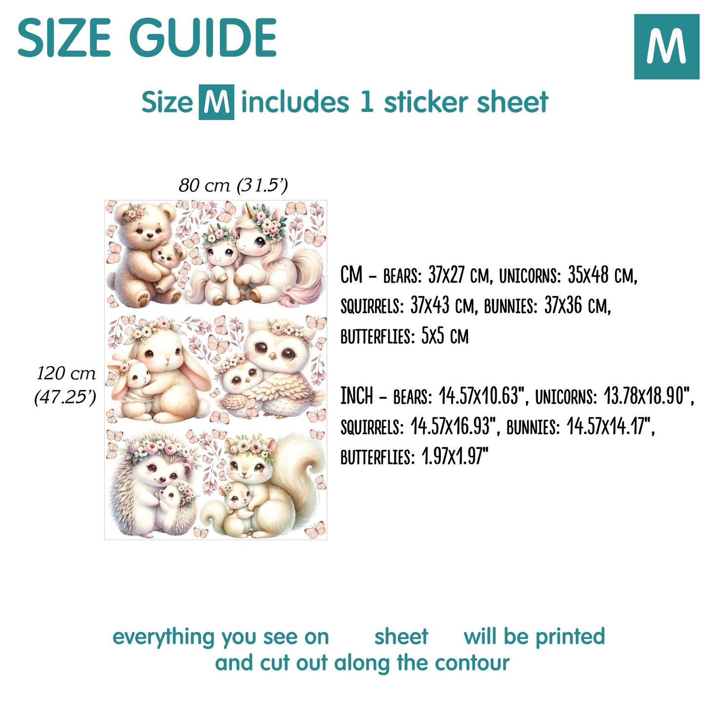 Cute animals Wall Decals