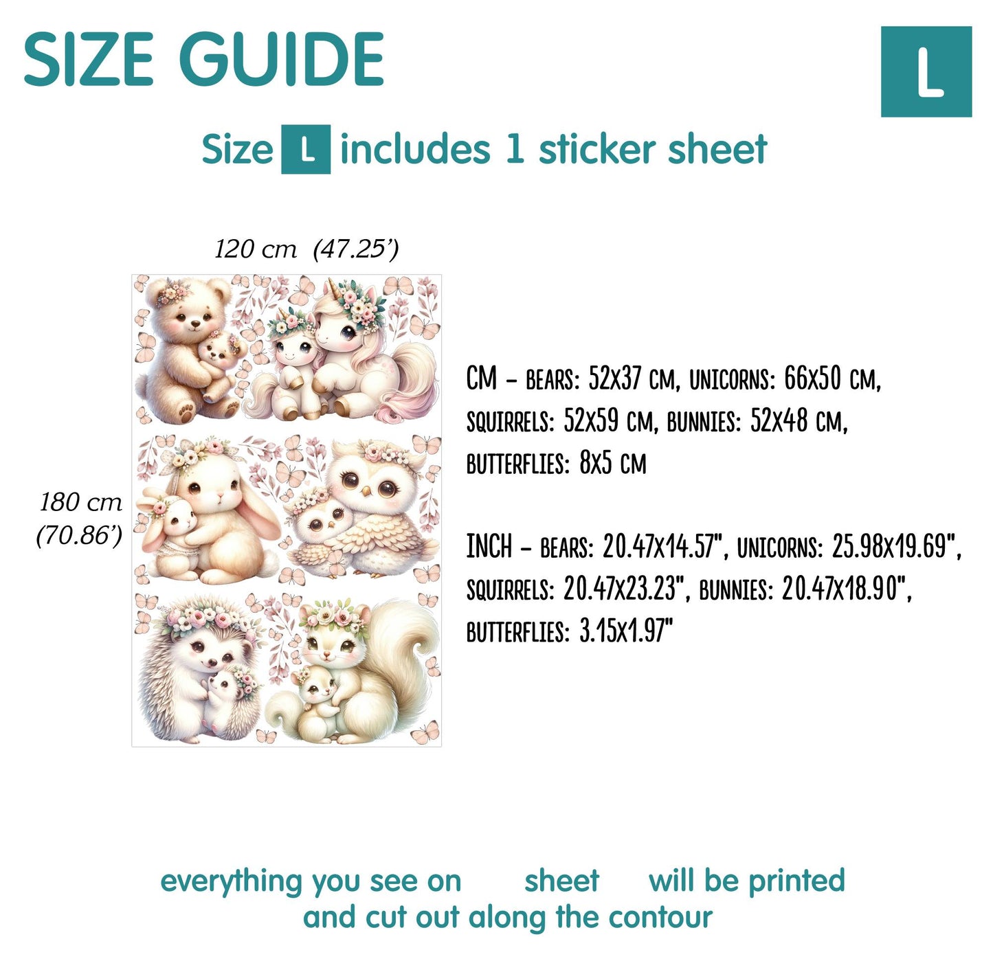 Cute animals Wall Decals