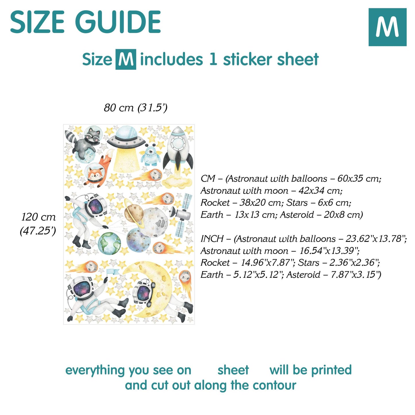 Space Wall Decals 7.0