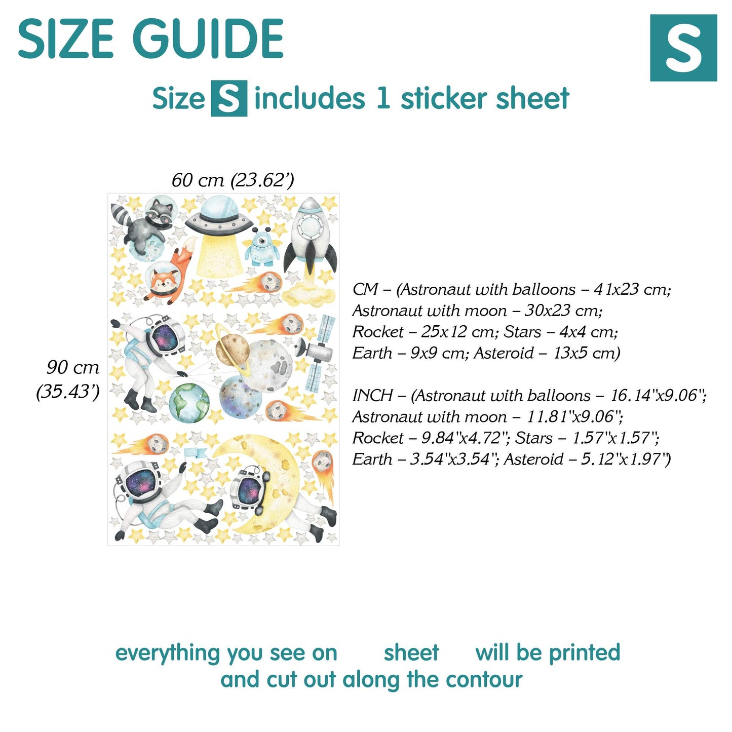 Space Wall Decals 7.0