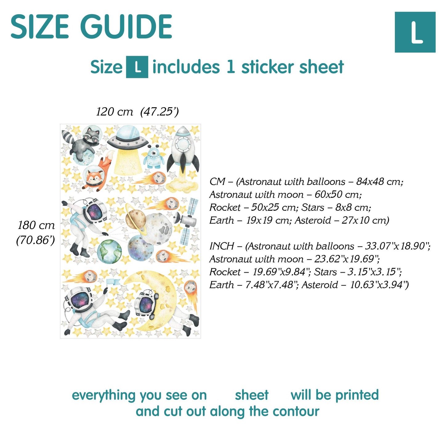 Space Wall Decals 7.0