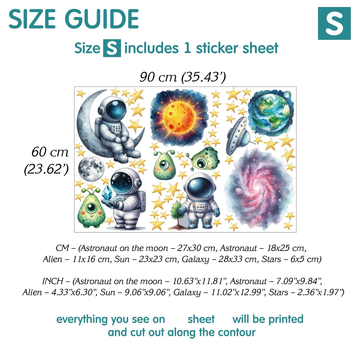 Space Wall Decals 2.0