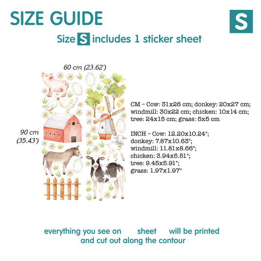 Farm Animal Wall Decals 4.11