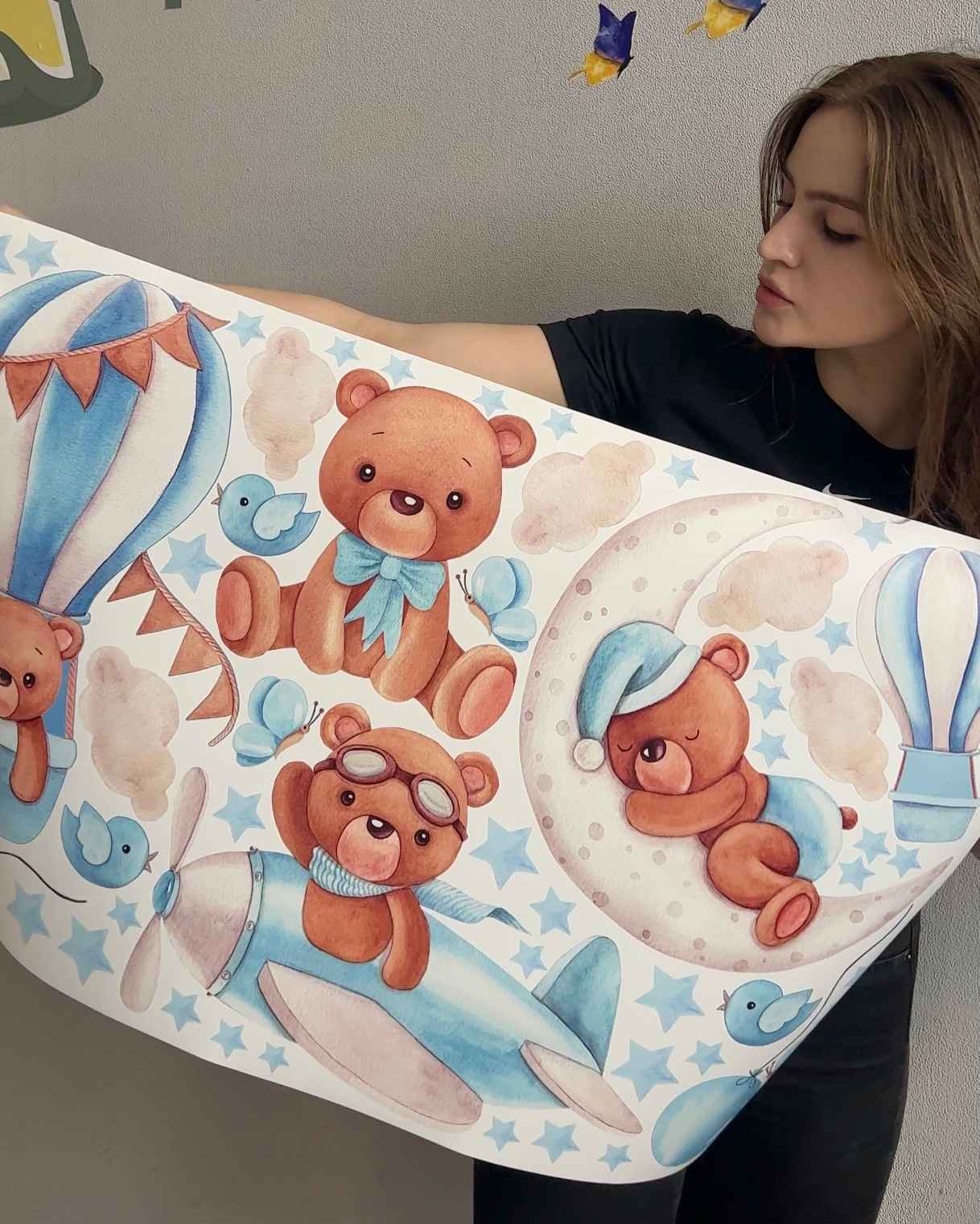Bears Wall Decals 18.19 (Blue)
