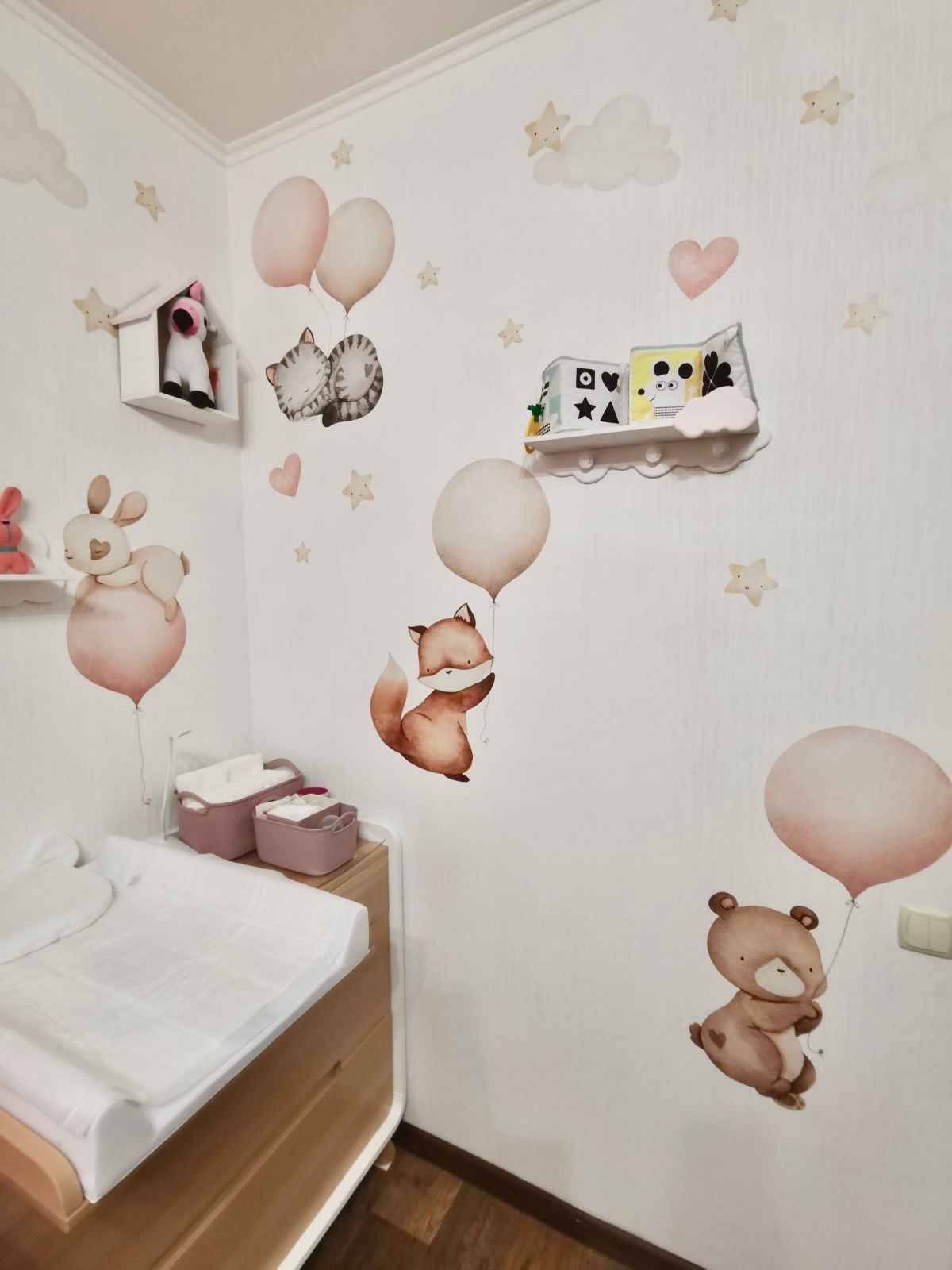 Flying animals Wall Decals 1.0 (Pink)