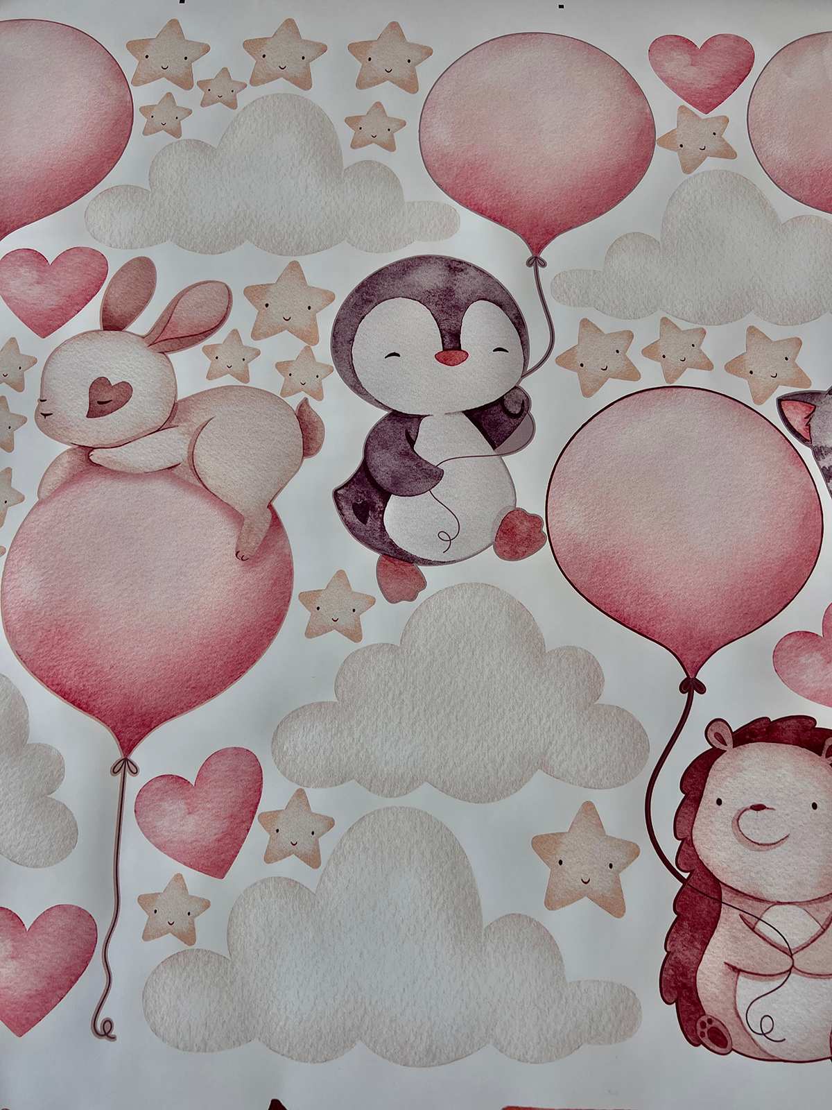 Flying animals Wall Decals 1.0 (Pink)