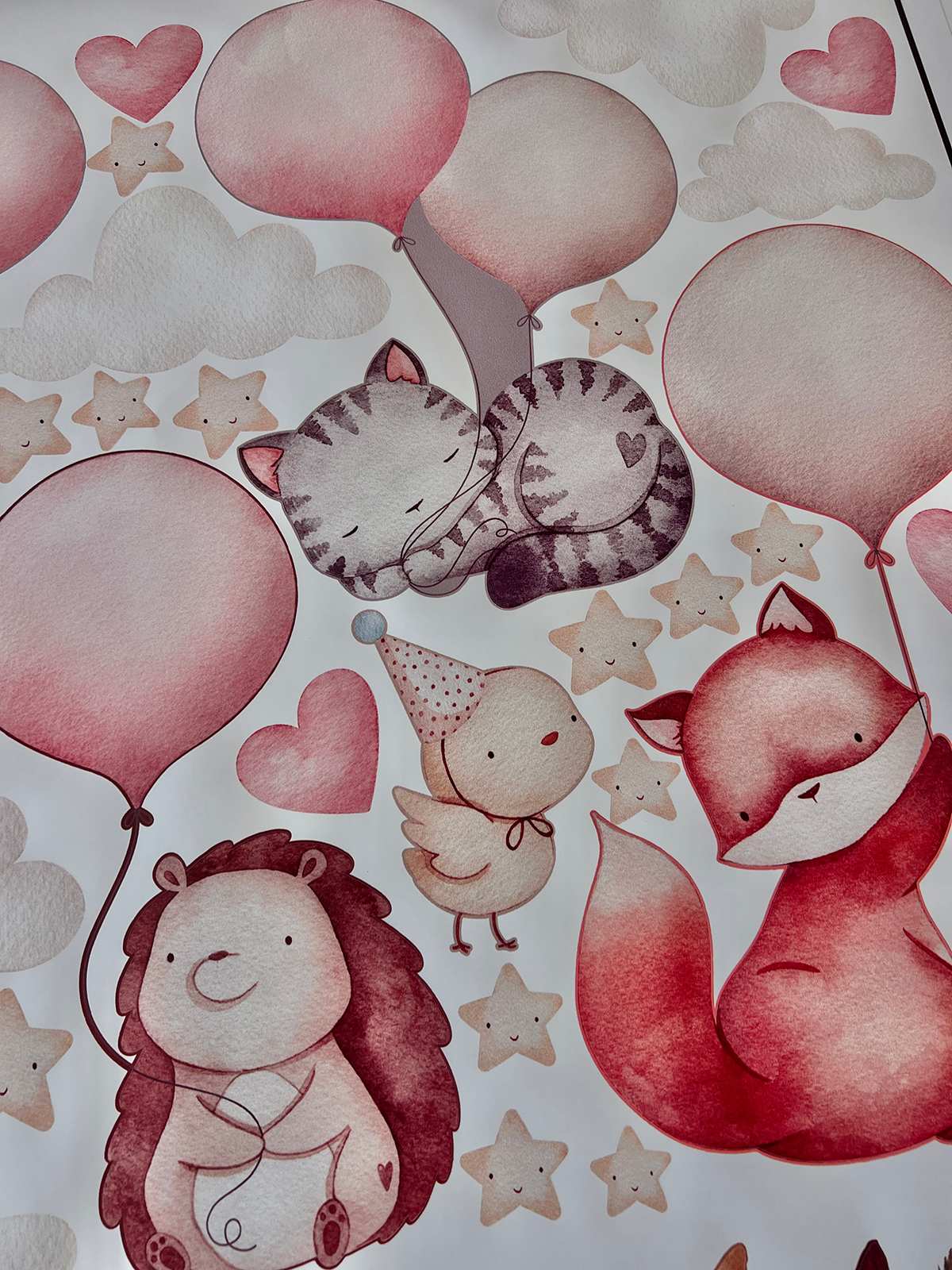 Flying animals Wall Decals 1.0 (Pink)
