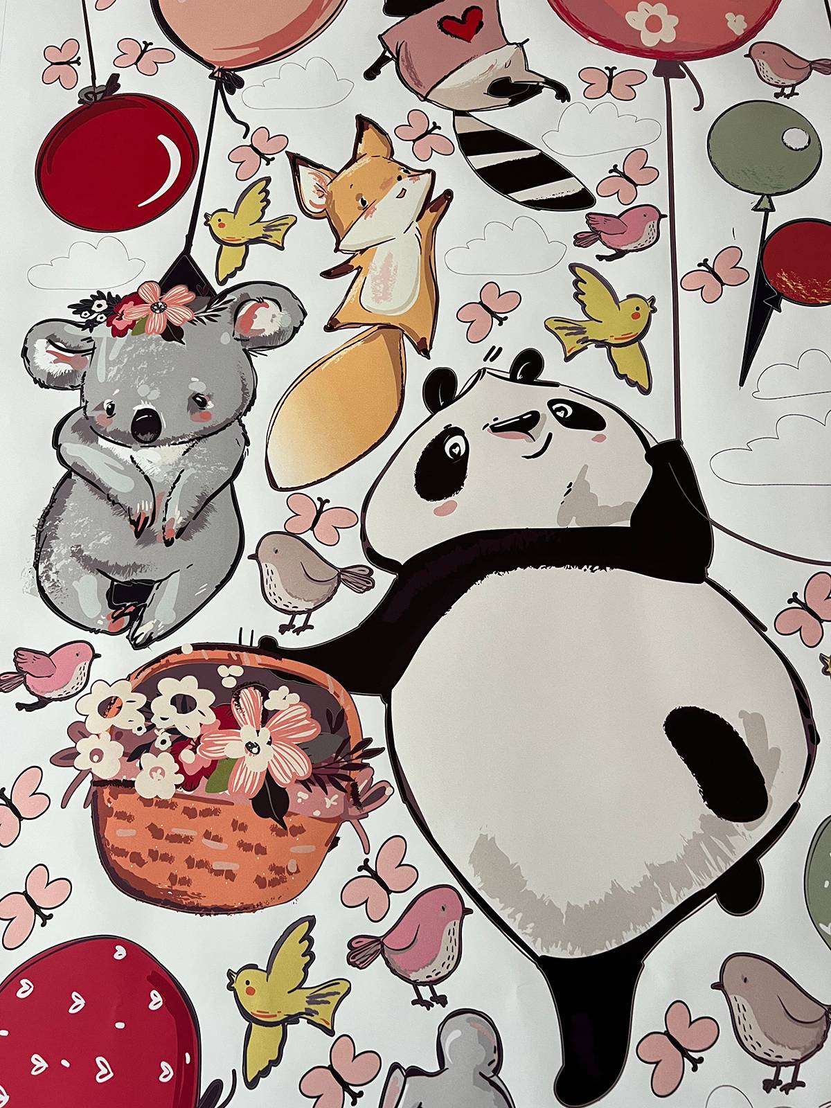 Animal with Balloons Wall Decals