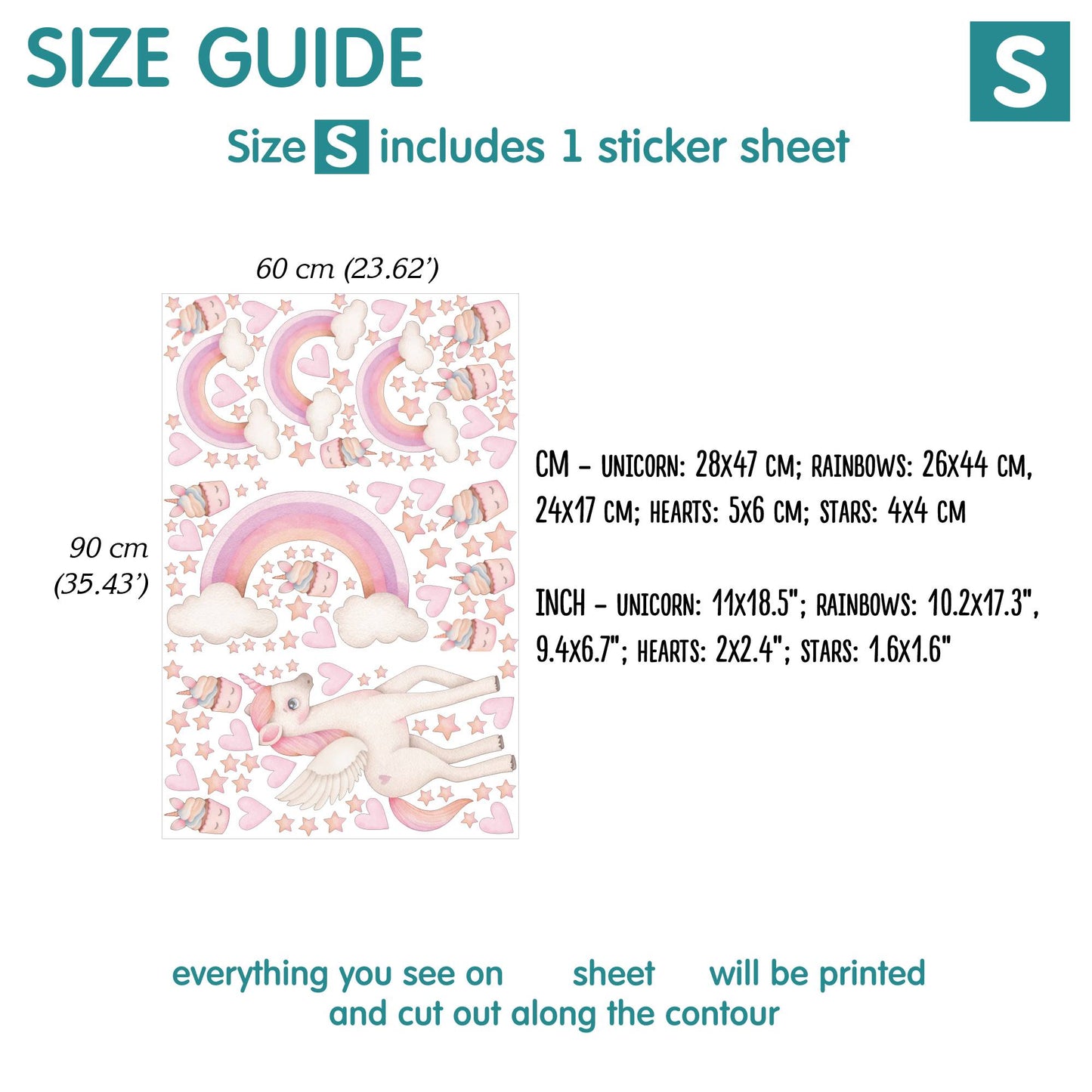 Unicorns Wall Decals 3.0