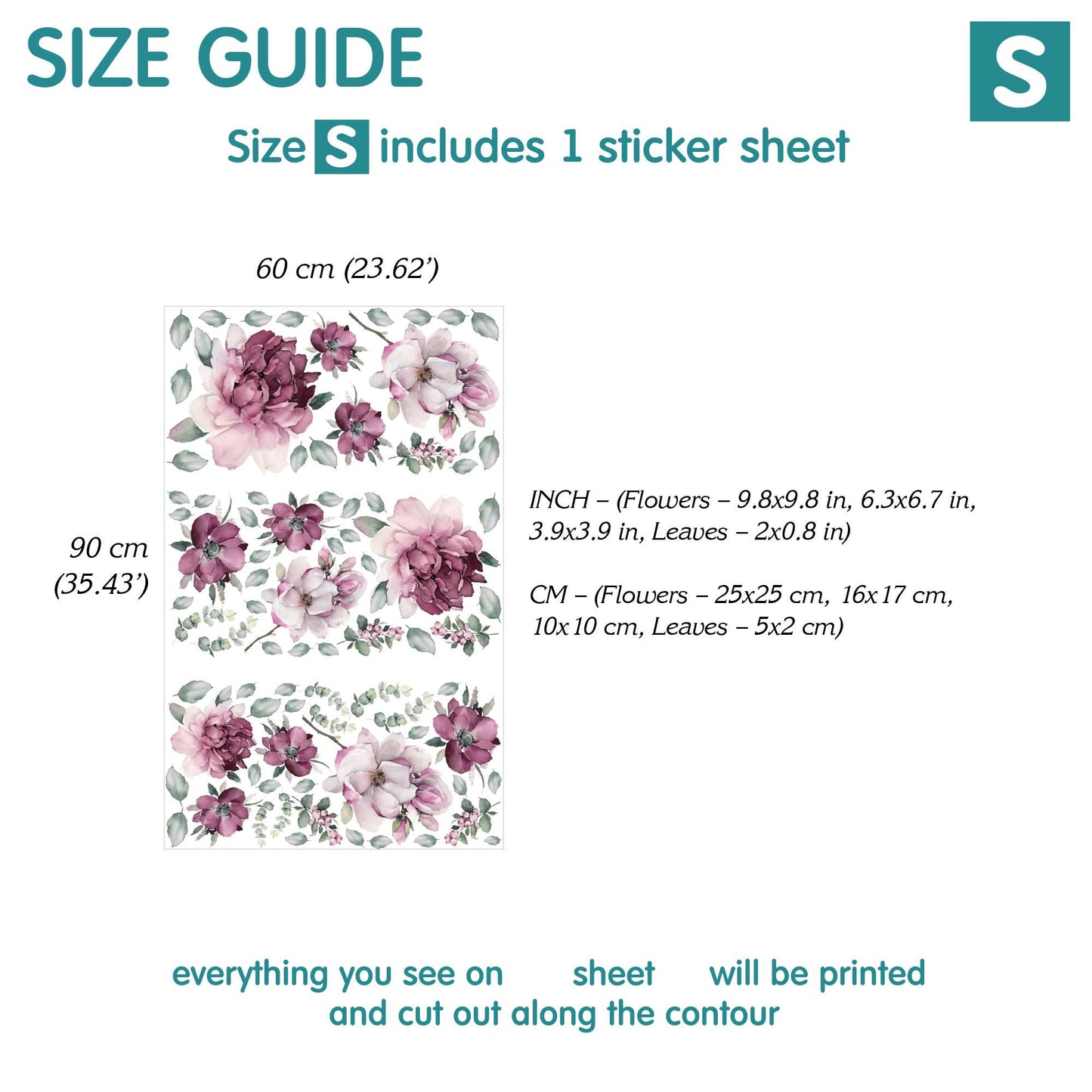 Peonies Wall Decals 2.14