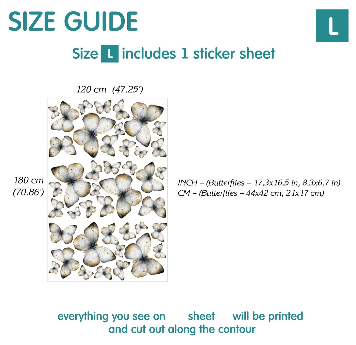 White Butterfly Wall Decals