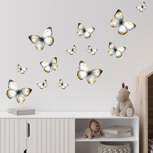 White Butterfly Wall Decals