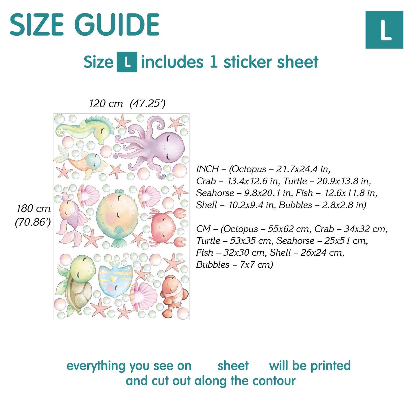 Ocean Wall Decals 5.2