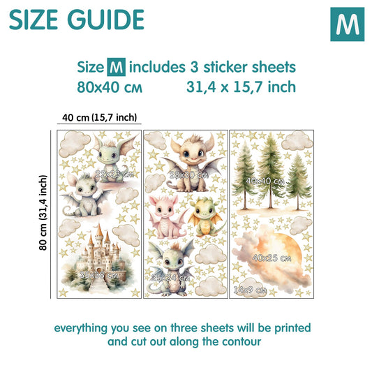 Dragons Wall Decals 14.7