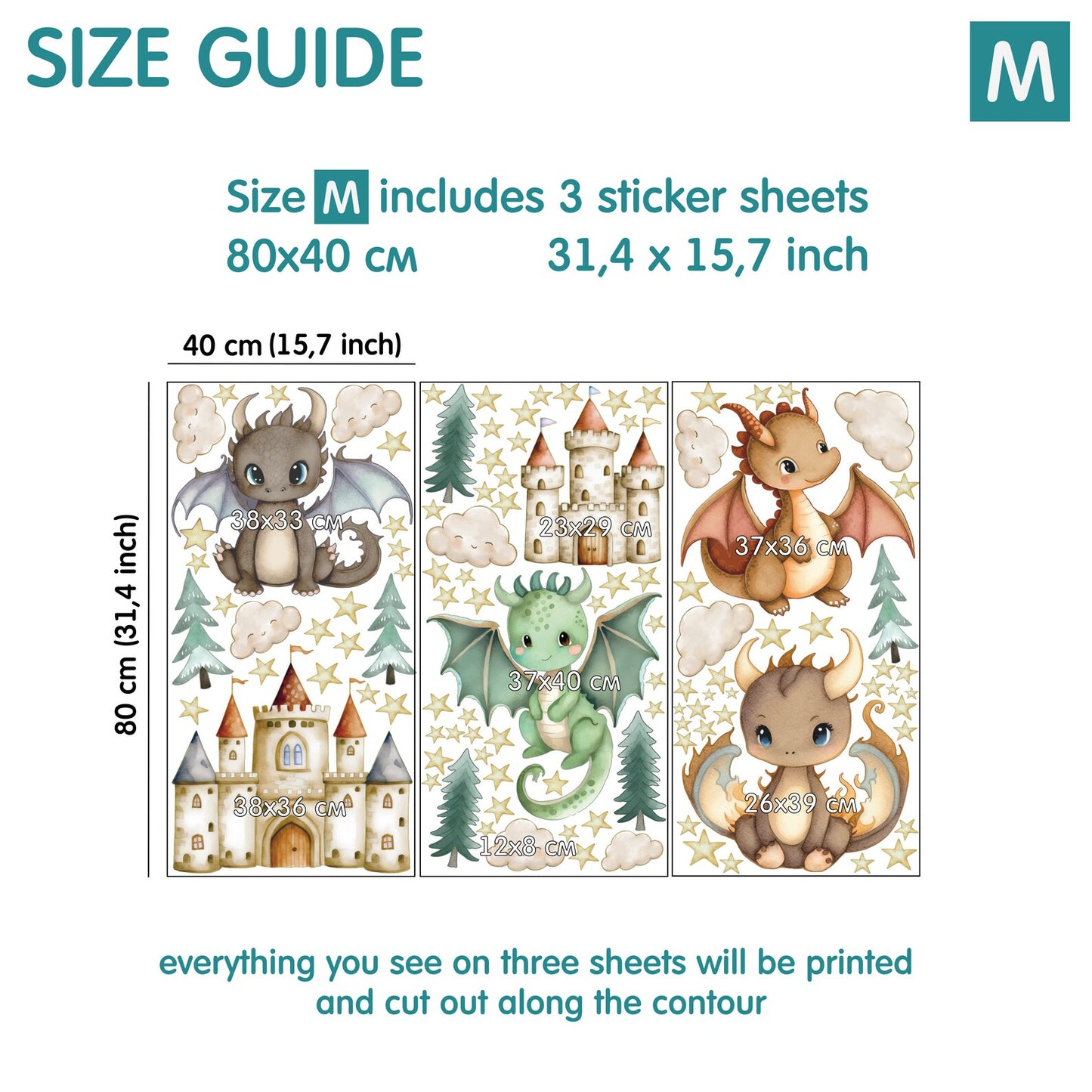 Dragons Wall Decals 14.4