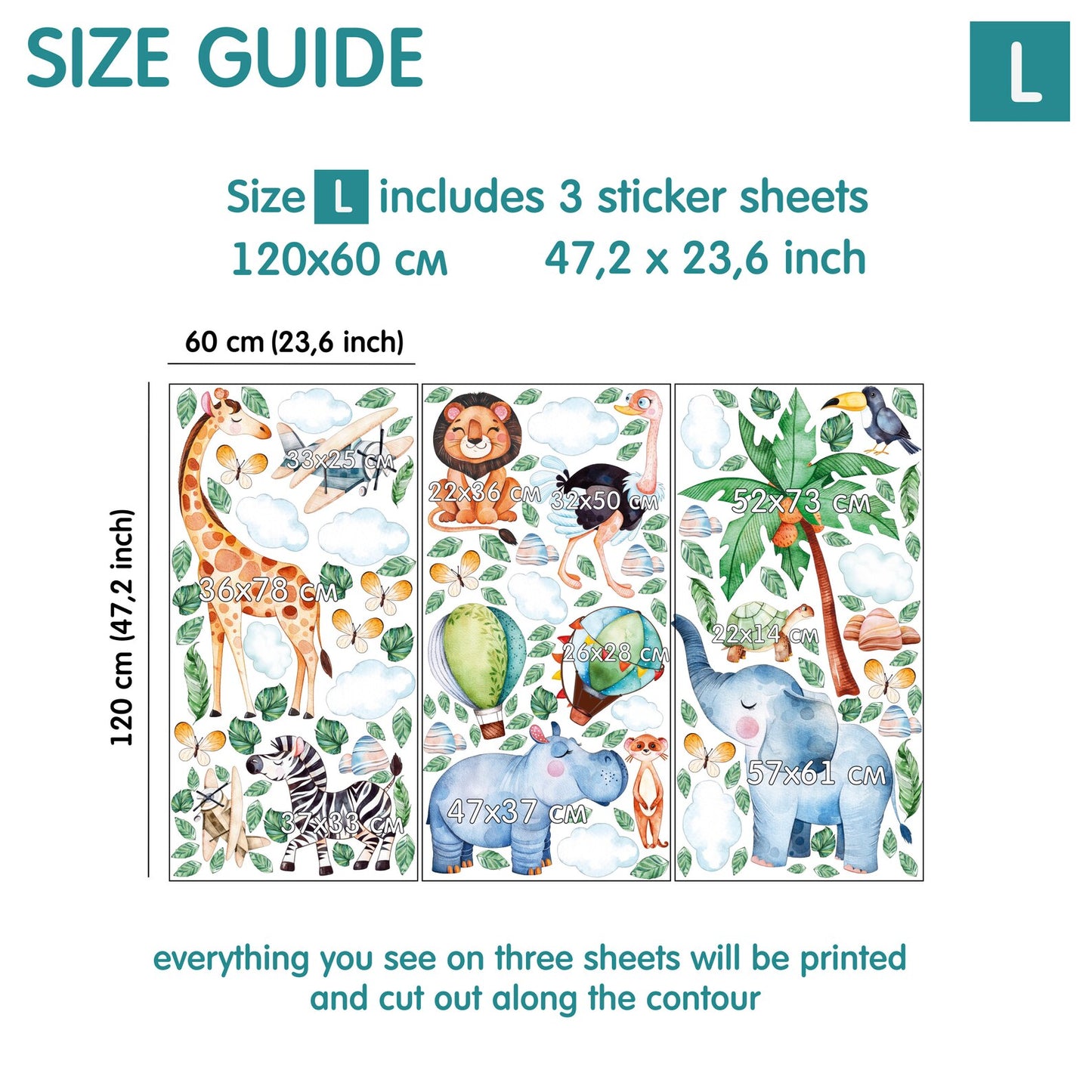 Savanna Wall Decals 14.8