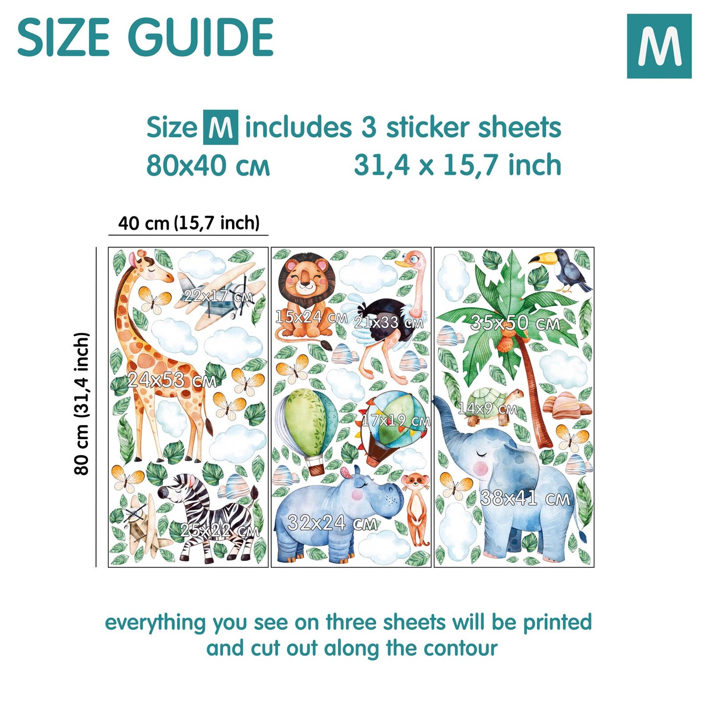 Savanna Wall Decals 14.8