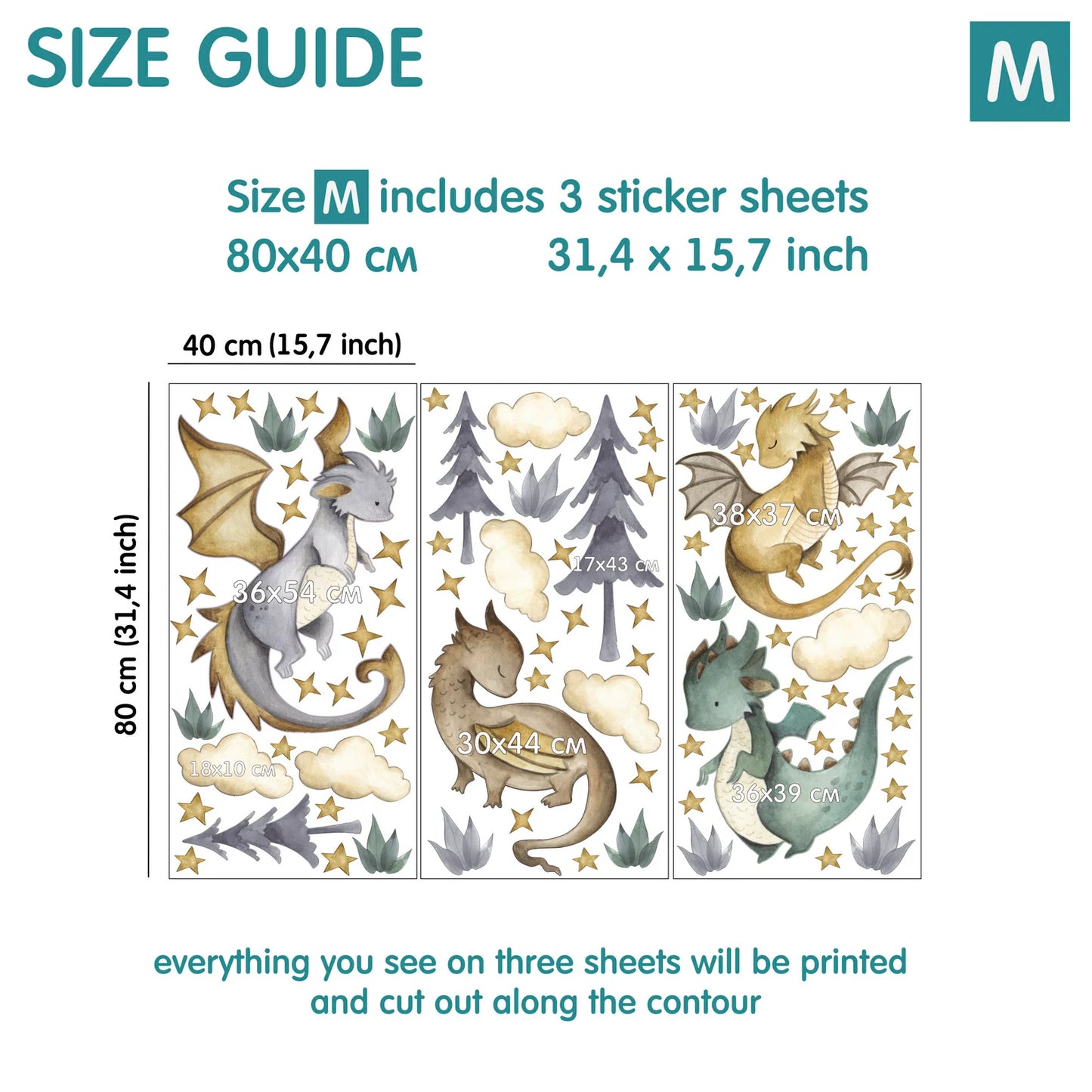 Dragons Wall decals 4.3