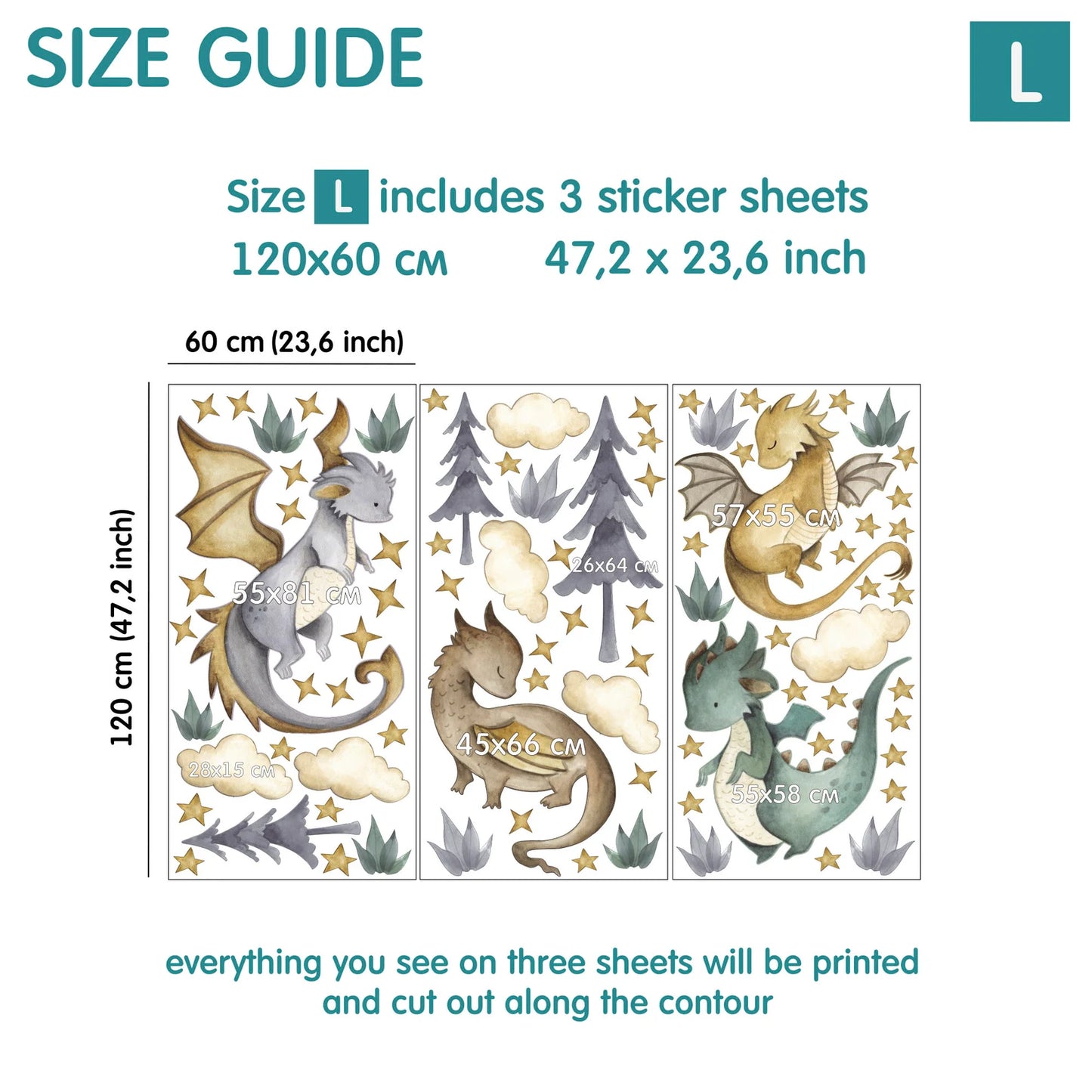 Dragons Wall decals 4.3