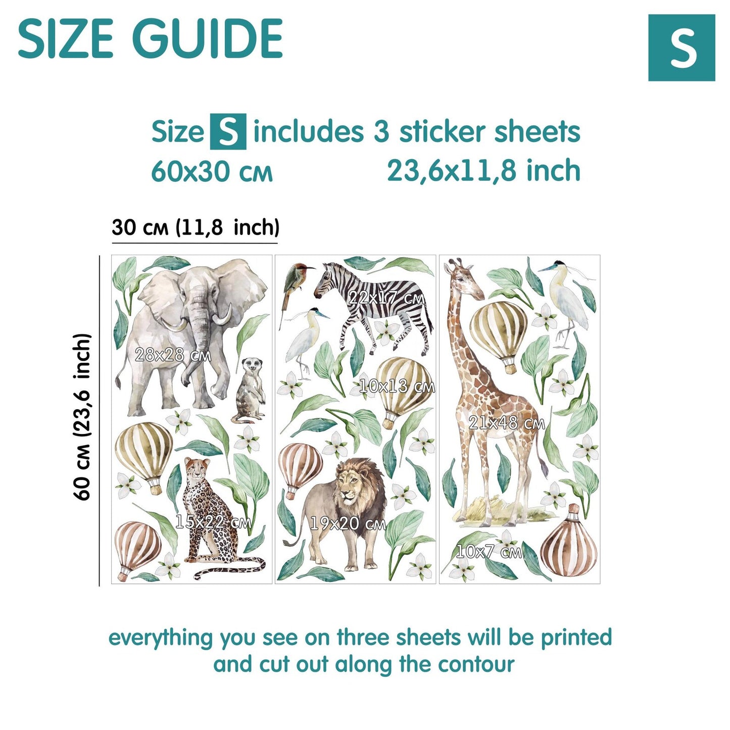 Africa Wall Decals 14.6