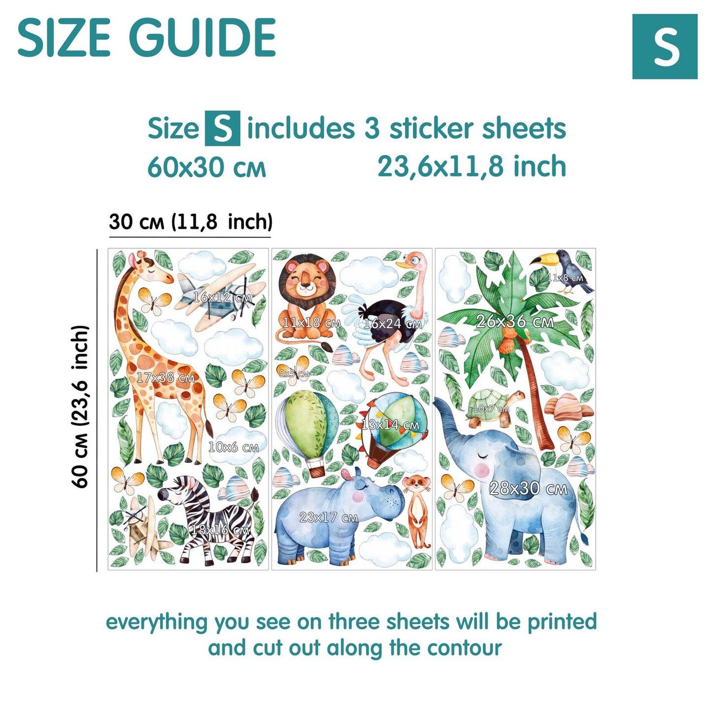 Savanna Wall Decals 14.8