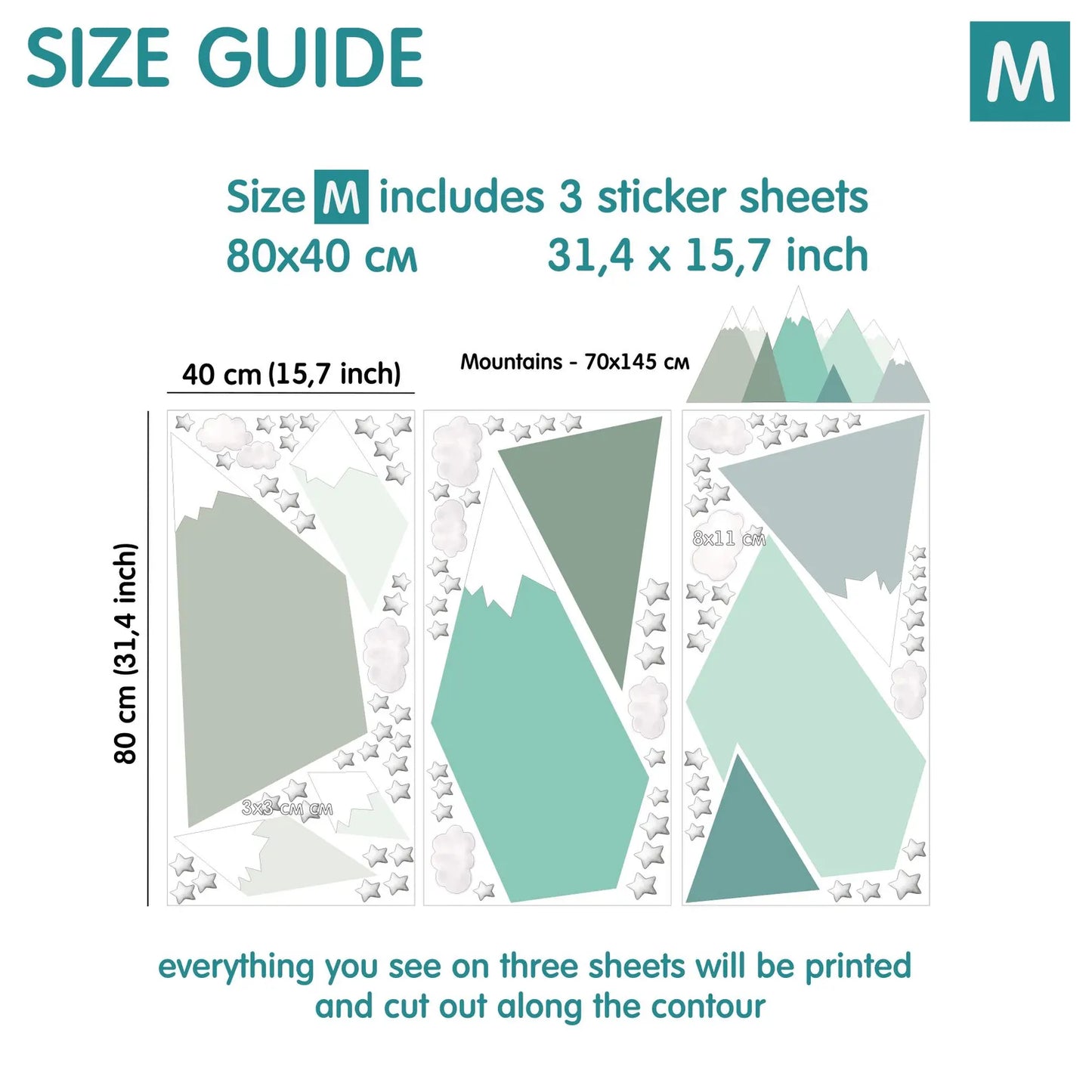 Mountains Wall Decals 5.0