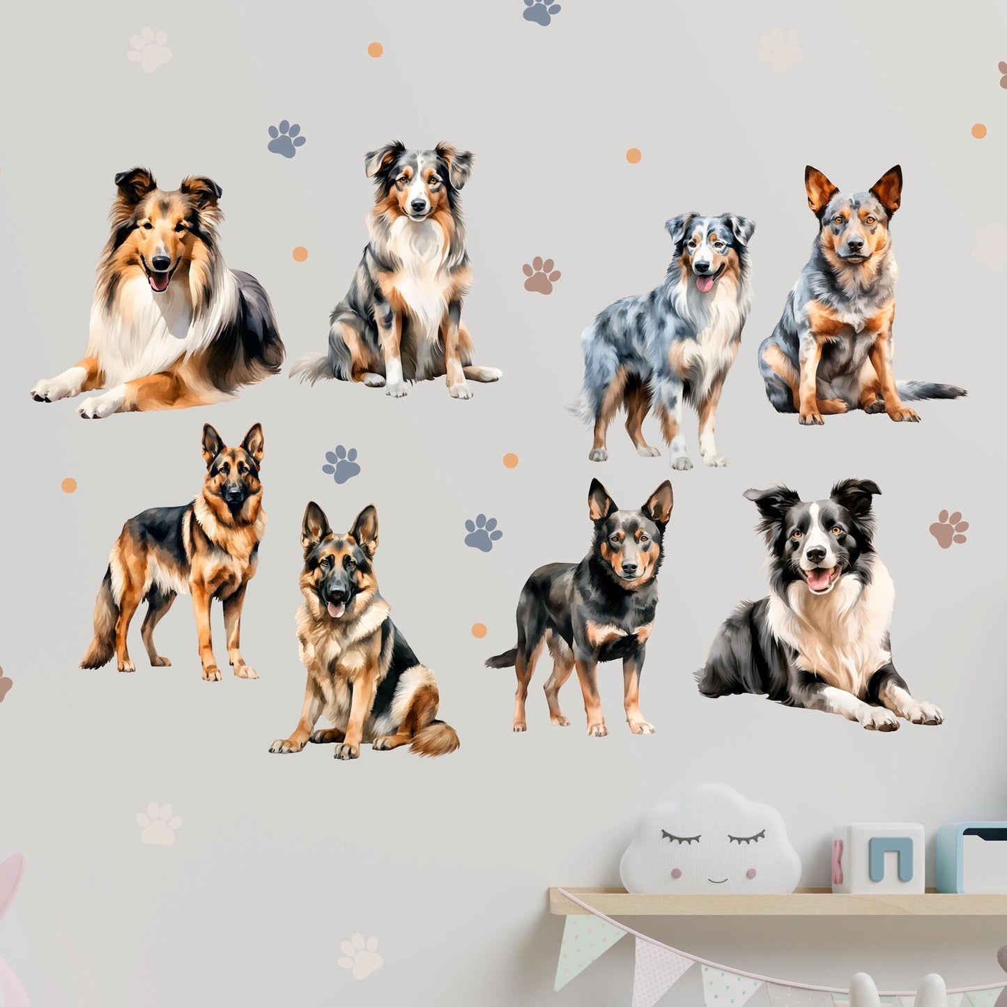 Dogs Wall Decals 9.7