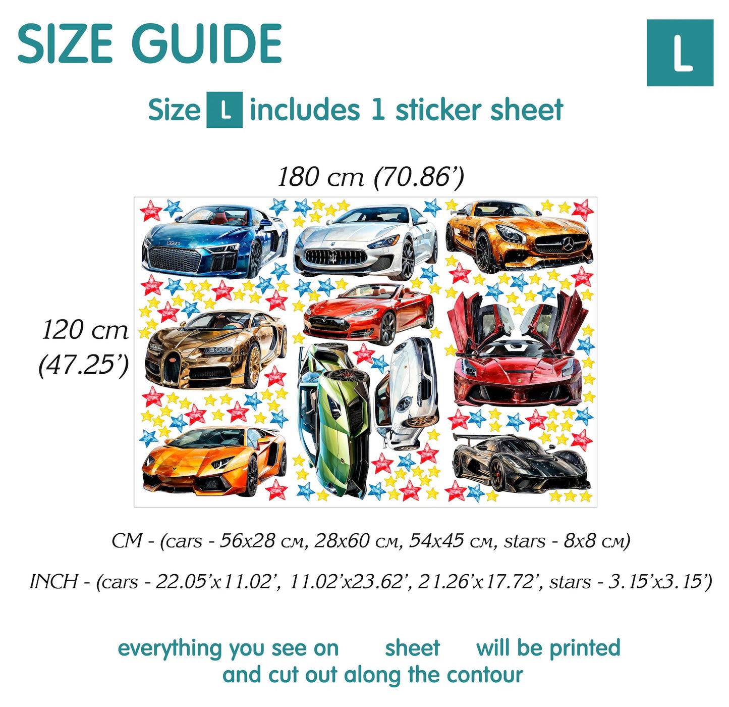 Cars Wall Decals 11.8