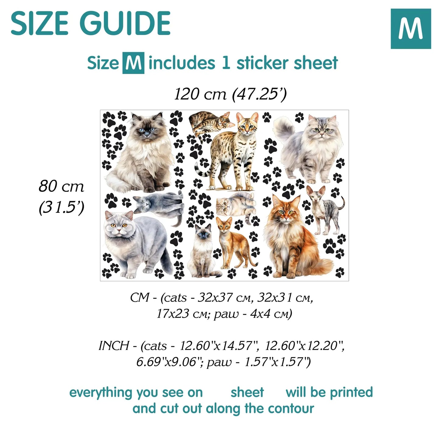 Cats Wall Decals 6.0