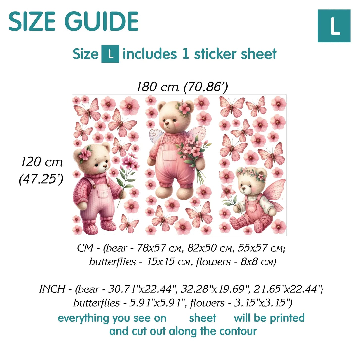 Bears Wall Decals 1.20