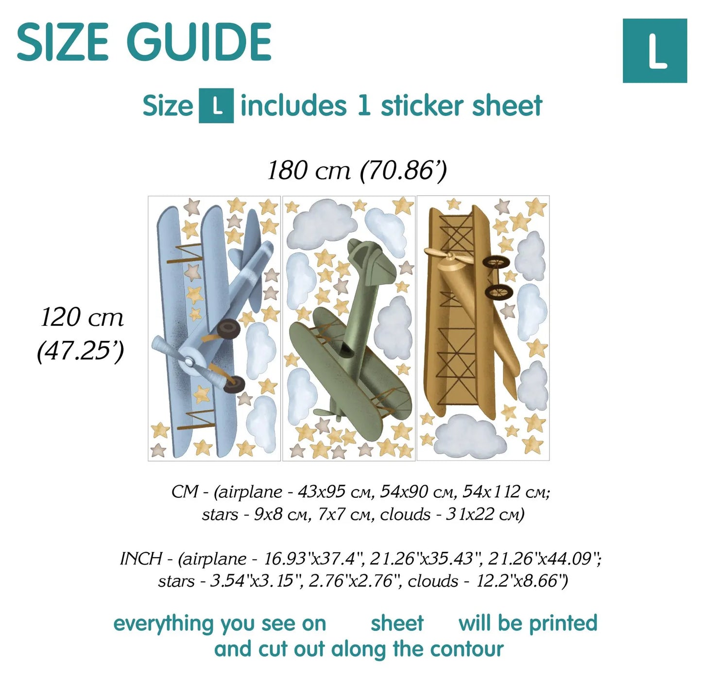 Airplane  Wall Decals 6.12