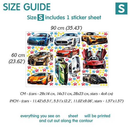 Cars Wall Decals 11.8